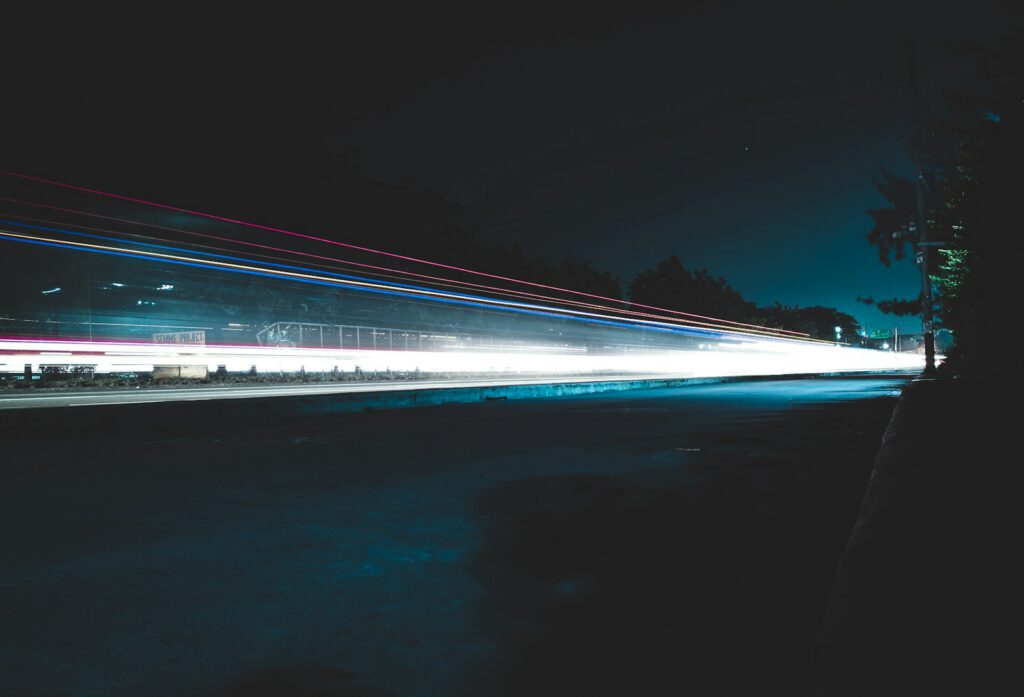 timelapse photography of vehicle taillight